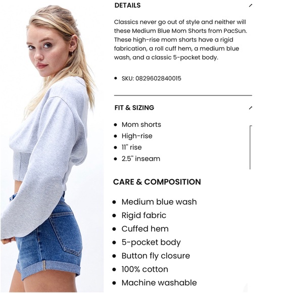 Pacsun Mom Jean Shorts - Picture 2 of 11